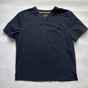 Fabletics Men Size Large Black Scrub Top Shirt Rainbow Pride One Pocket LGBTQ+